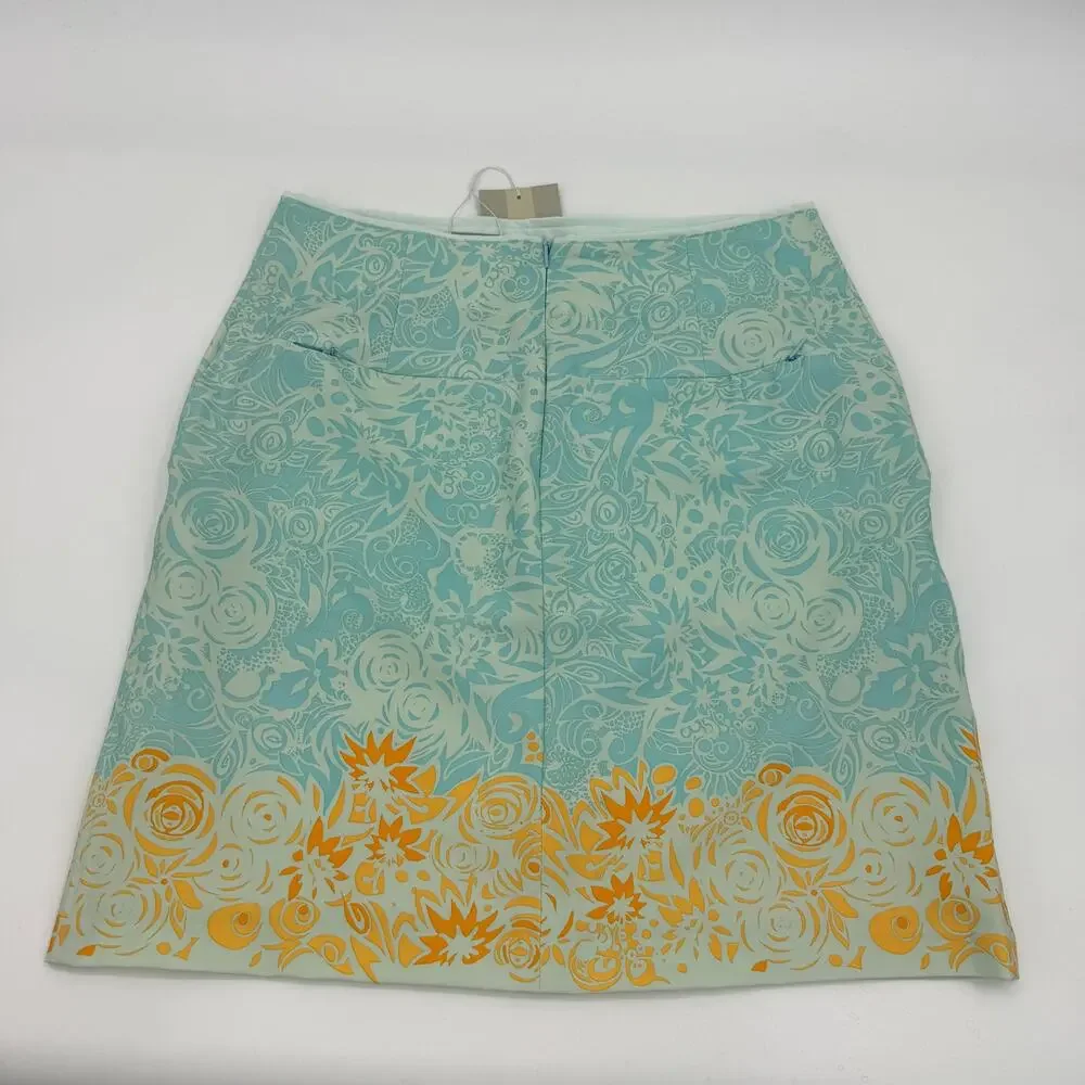 New NIKE Womens Dri Fit Golf Skirt Size Small Pastel Floral Mini